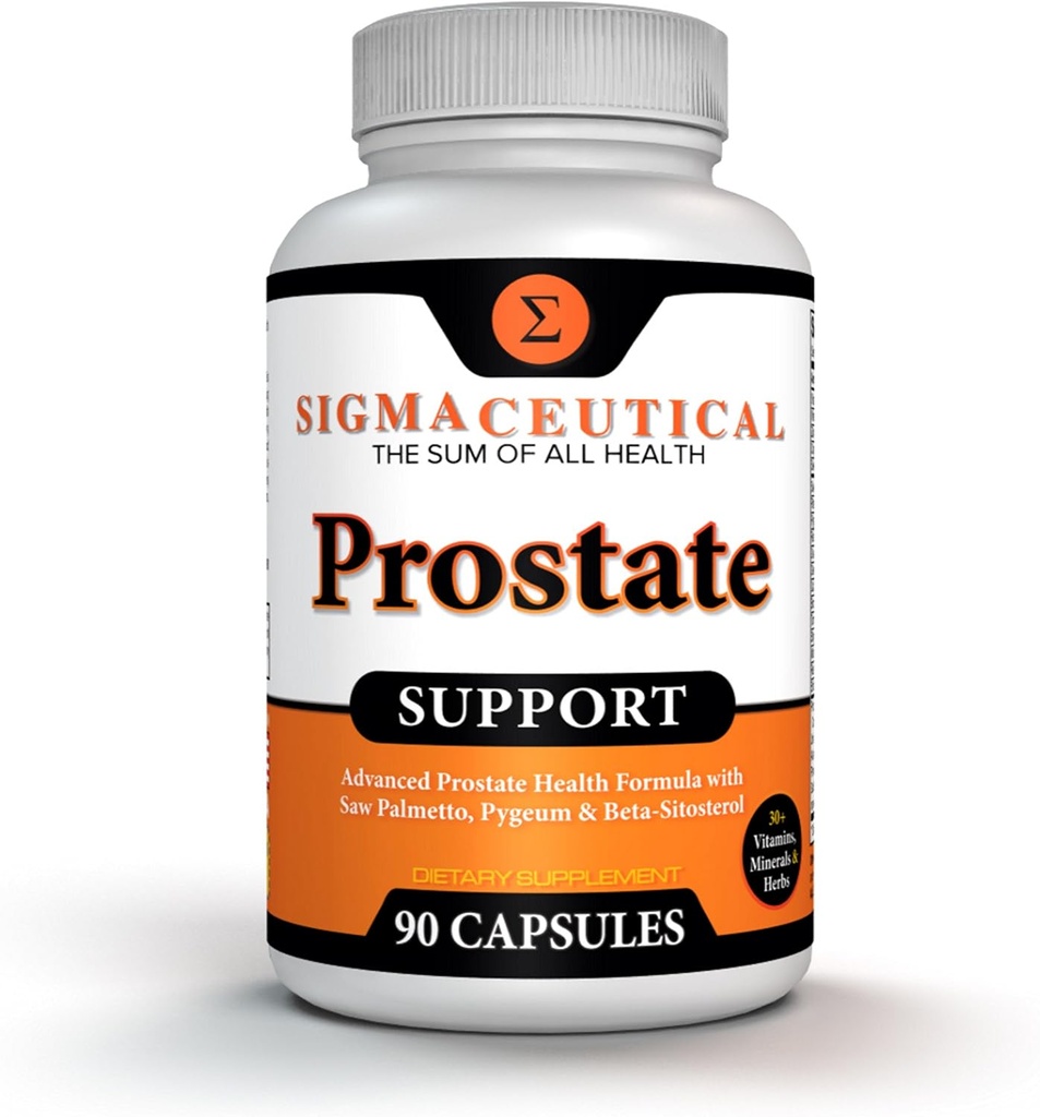 Podporni kompleks prostate - žaga Palmetto & Beta sitosterol s Pygeum Bark - Dnevni urinski tok Podpora za moške - 90 naravnih rastlinskih sterol kapsul