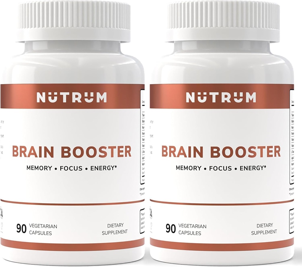 Brain Booster Supplement - Brain Power Nootropic Supplement - Možganske tablete za fokus, Spomin, Jasnost, Energija & boljša koncentracija z Alpha-GPC, L-Theanin, Rhodiola, Ginseng, Guarana (Pack z 2)
