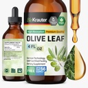 BIO KRAUTER Olive Leaf Extract Liquid - Olive Leaf Tinktura za imuno podporo - alkohol in sladkor brez - Veganske kapljice 4 Fl.Oz.