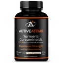 Active Atoms Turmeric Extract, ekstra moč z BioPerine® Black Pepper 750 mg Turmeric Extract na 1 00" Kapsula, standardiziranih 95% kurkuminoidi, Non-GMO, 60 Veggie kapsule 60 dan dobave