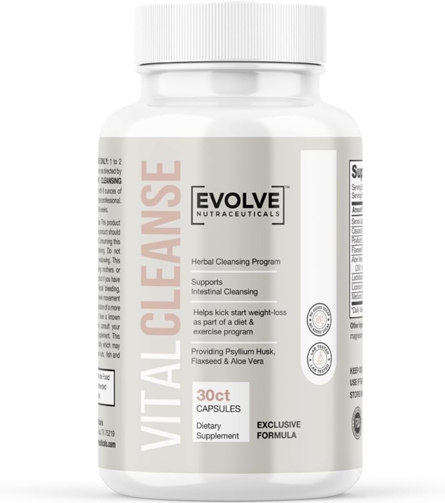 Evolve Vital Cleanse, naravna detox Formula, Obnova energije in vitalnost, Get počitnice pripravljeni