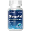 HealthA2Z Sleep Aid, Difenhidramin Softgels, 50mg, Podpira globlje, Počivajoče spanje, nenavadna oblika (100 števcev)