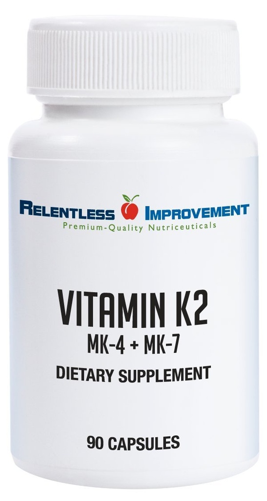 Naravni vitamin K2 MK4 Plus Vitamin K2 MK7 Visoka stopnja čistosti 15.000mcg MK-4 + 60mcg MK-7 podpira zdravje kosti in arterij Vegi-kapsule Soy-free