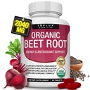 Ekološka pesa Root Powder tablete - 2040mg Natural Oxide Bies to Support, Energija, Črna paprika boljša absorpcija, Non-GMO, za moške, 90 Tablete