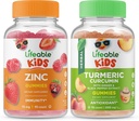 Življenjski Cink Otroci + Kurkumin Curcumin Otroci, Gummies Bundle - odličen okus, Vitamin dopolnilo, Gluten brezplačno, GSO brezplačno, Žvečljivi Gummy