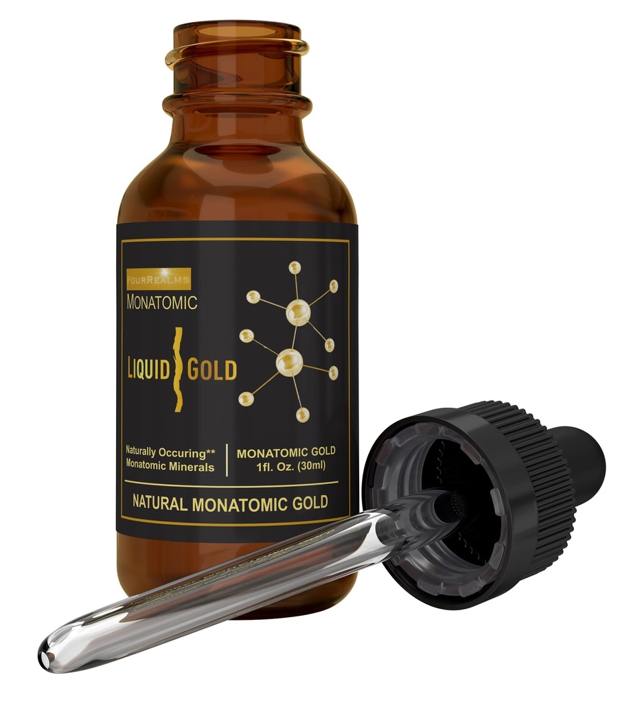 Ormus Monoatomsko zlato Bogato s čistimi minerali M- State in belim powder zlatom - Pure 24k Gold - Trace Mineralna rešitev 1 oz