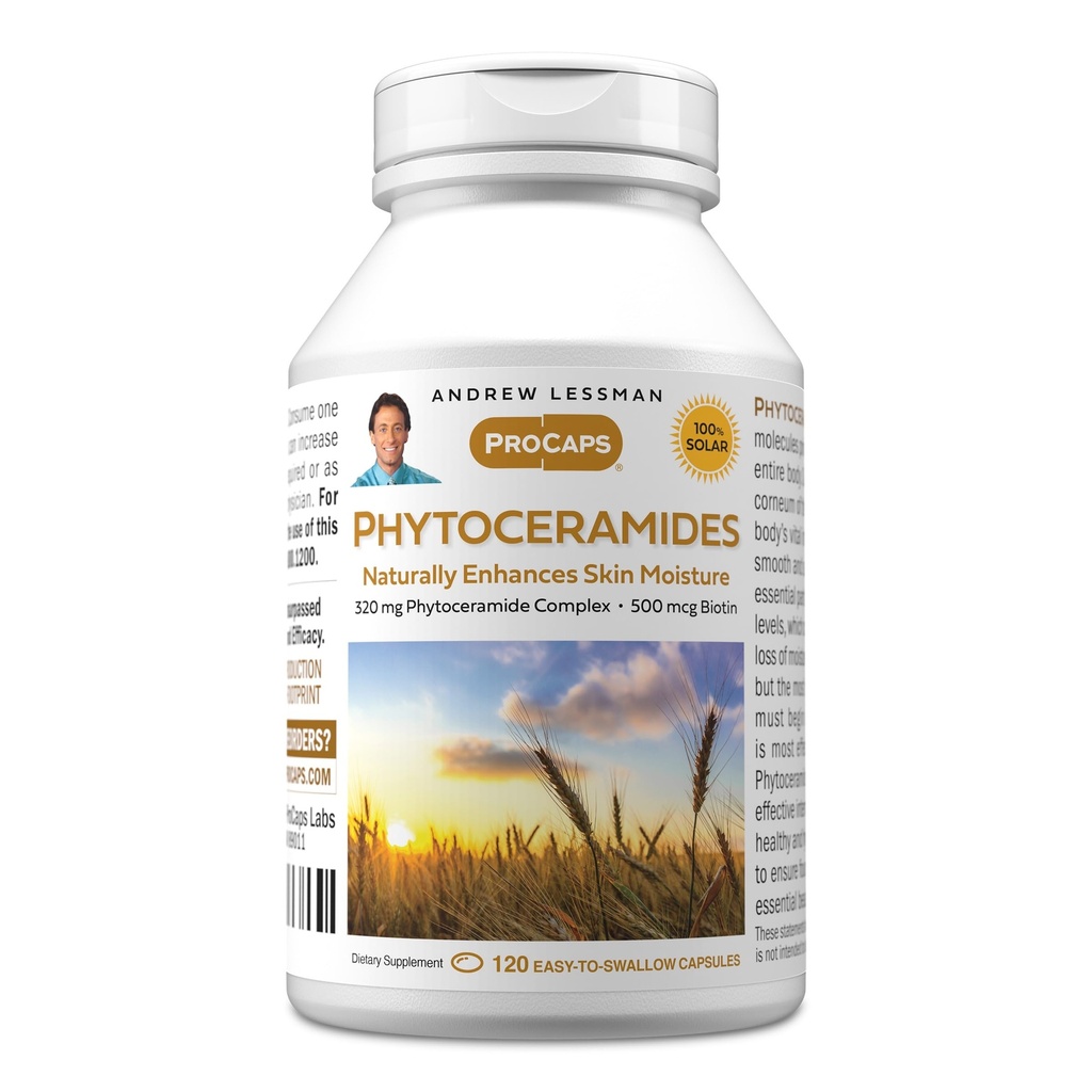 ANDREW LESSMAN Phytoceramids Biotin 120 Softgels - Skin je Vital Natural notranji vlažilec. Seveda izboljšuje mehko, gladko, Radiant kože. Brez dodatkov. Majhen, enostaven za požiranje softgels