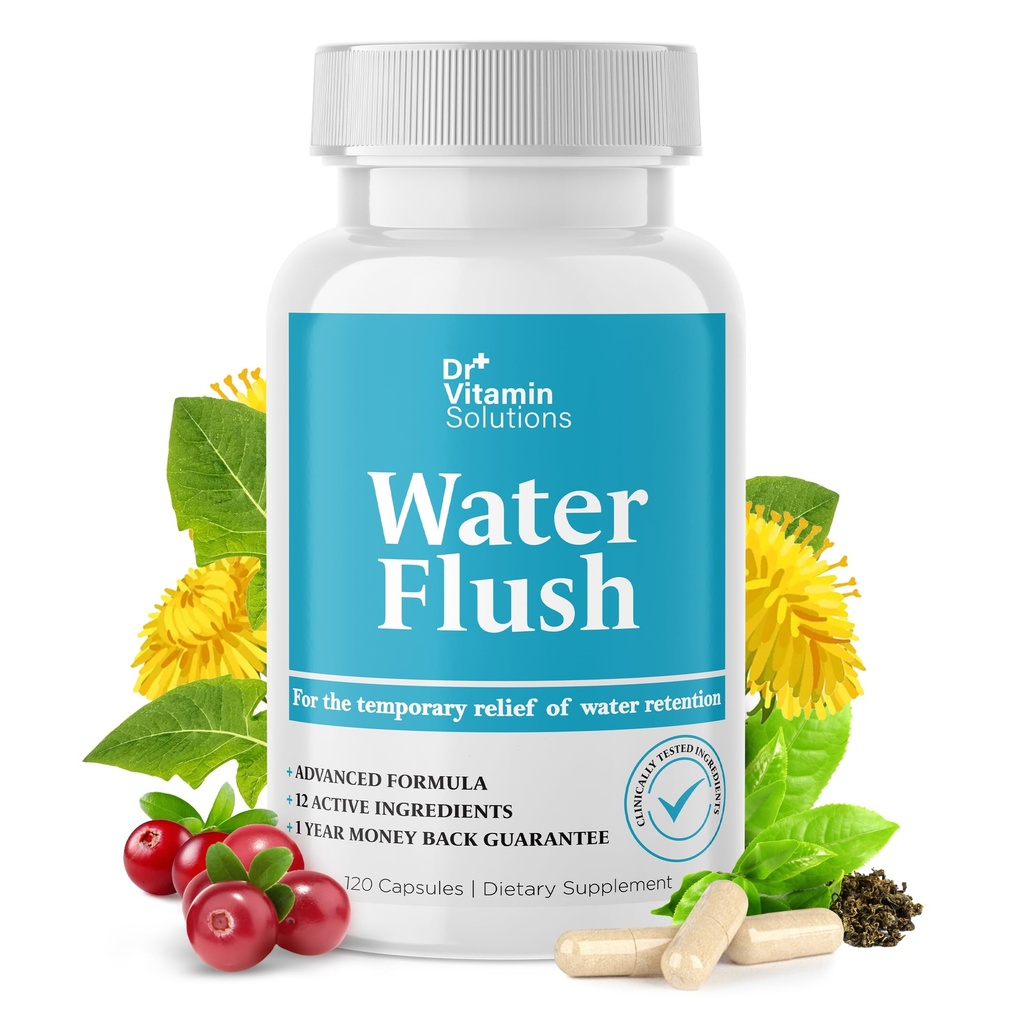 DR VITAMIN REŠITVE Diuretične vodne tablete za nadzor nad telesno težo - Instant Relief iz Bloat in otekanje - zeleni čaj, brusnica, izvleček listov Dandelion - tablete za zadrževanje vode za ženske in moške, 120 kap
