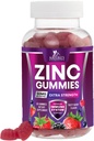 Cink Gumies 50mg - Kost Koža in Imunska podpora Zdravje Gummy & Premium Antioksidant Žvečljiv za odrasle - Visoka absorpcija Vegan, Gluten brez cinka dopolnila Vitamin - Okusna Berry aroma - 60 Gumies