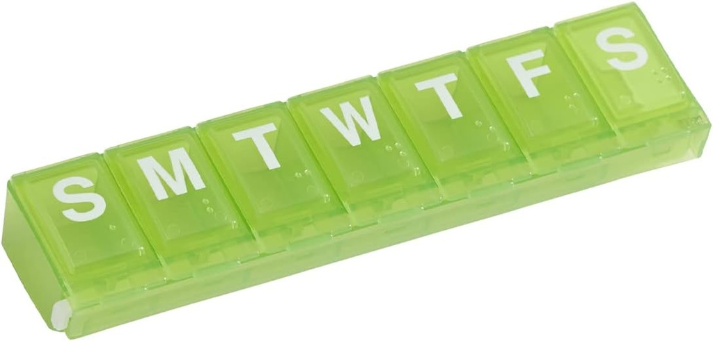 EZY DOSE Weekly (7-Day) Planner tablete, Medicine Case, Vitamin Organizator Box, Veliko zaklepanje Kompartmenti za varno predpisovanje in preprečevanje nenamerno razlitje,