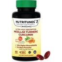Kurkumin dodatek 1000mg za skupno podporo-185x Biološka razpoložljivost in visoka absorpcija z NovaSOL tehnologijo – 60 NutriCumin Softgels