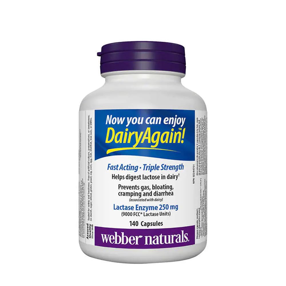 Webber Naturals laktaza encim ekstra jakost 140 kapsule