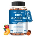 Otroci Vitamin D Gumies (90 Day Supply) Vitamin D3 za otroke (1000 IU) za podporo Strucutre, mišične funkcije in imunski sistem. Okusen in vegetarijanski Gummy vitamin D