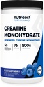 Nutricost Kreatin monohidrat v prahu (modra malina), 500 Gram (1,1 LBS)