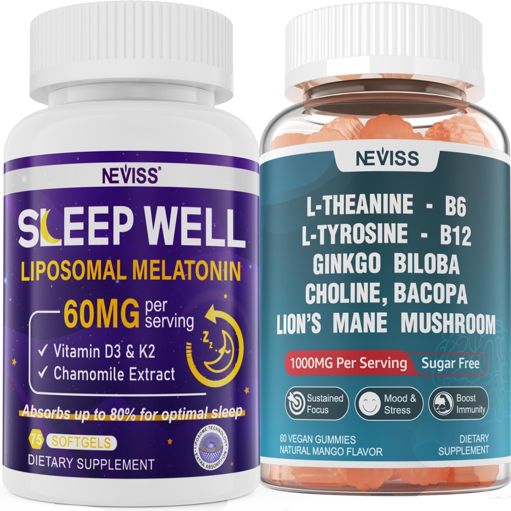 NEVISS L-tirozin Gumies & Melatonin 60 mg za odrasle