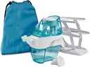 Navage Deluxe Bundle Nasal namakalni sistem - Saline Nasal Rinse Kit z 1 Nose Čistilnik, 20 Salt Pods, Sky Blue Travel Bag in 1 Countertop Caddy....