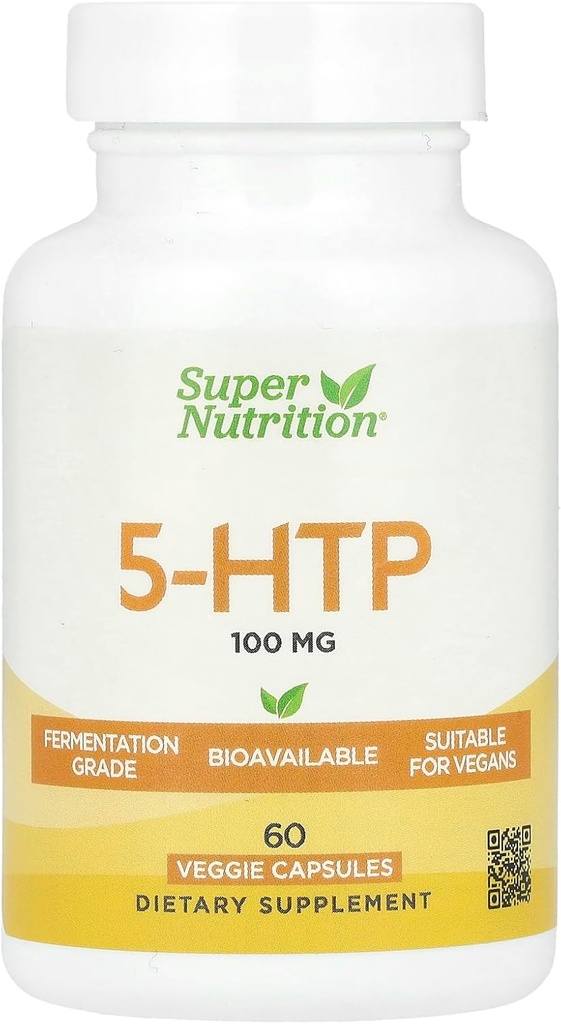 Superhranjevanje 5-HTP, 100 mg, 60 Veggie kapsul