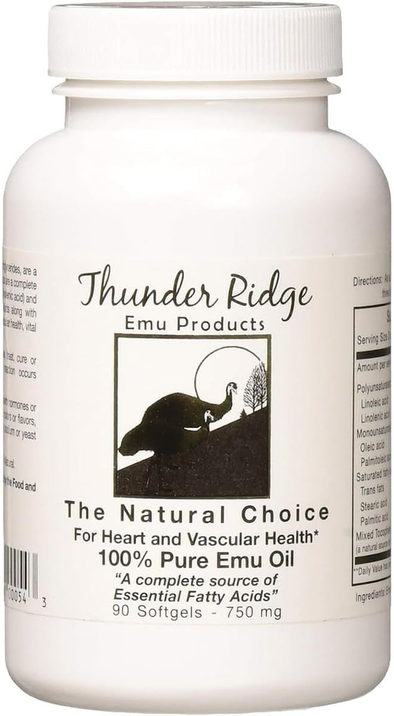 Thunder Ridge Emu Izdelki 100% Pure Oil Softgels, 90 Štetje