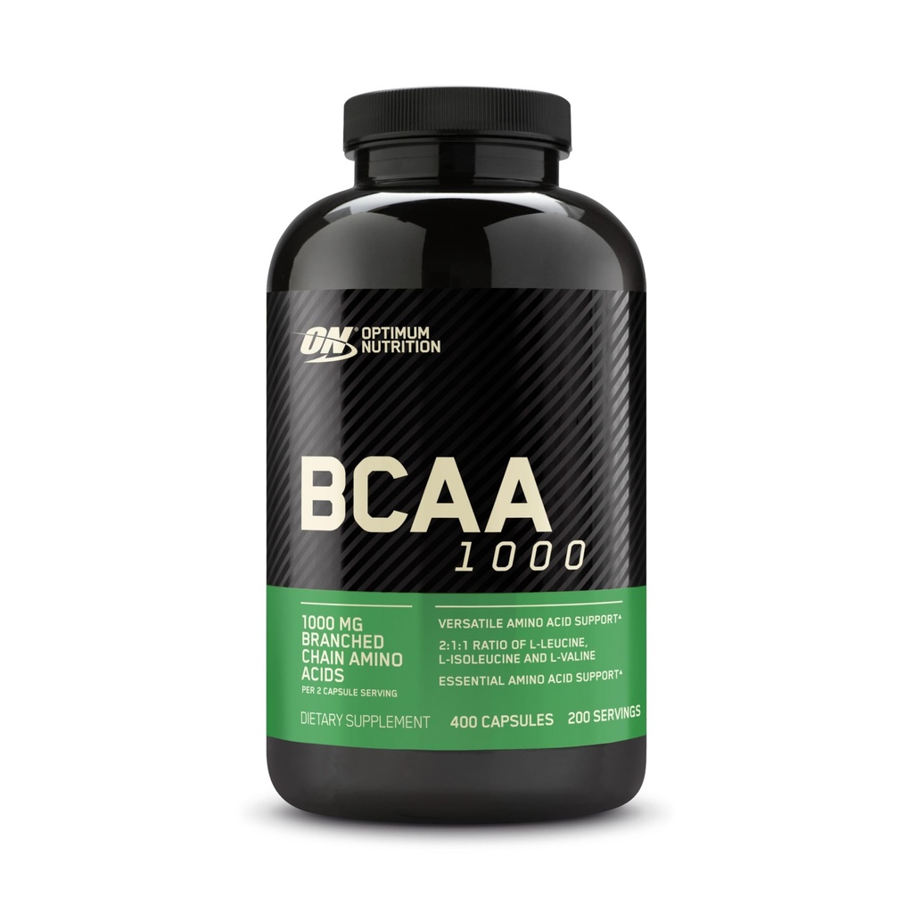 Optimum Nutrition Instantized BCAA kapsule, Keto prijazno razvejene verige esencialne aminokisline, 1000mg, 400 Število