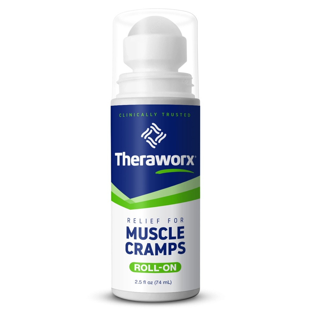 Theraworx Relief za mišične krče roll-on hitro delujoče mišične spazem, bolečine v nogah z magnezijevim sulfatom - 2,5 oz - 1 Count