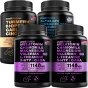 MEDCHOICE Turmeric & Ginger (120ct), Sleep Melatonin (180ct), in Nootropic Brain (60ct) Dodatek Bundele - Wellness Trio za možgane, spanje, in imunske podpore - Vegan, Non-GMO, Gluten-free