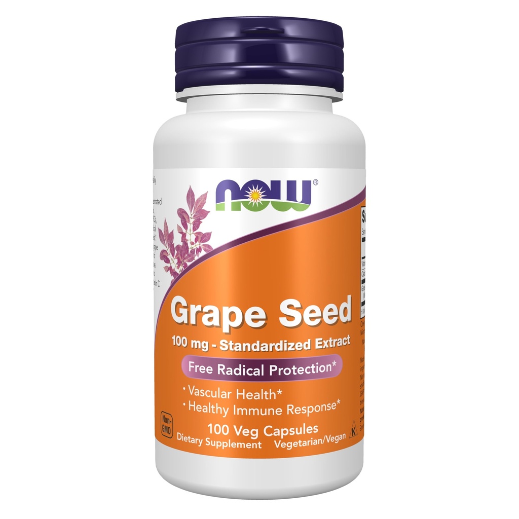 Zdaj dopolnila, grozdno seme 100 mg - standardiziran ekstrakt, visoko koncentriran ekstrakt z najmanj 90% polifenolov, z vitaminom C, 100 Veg kapsule