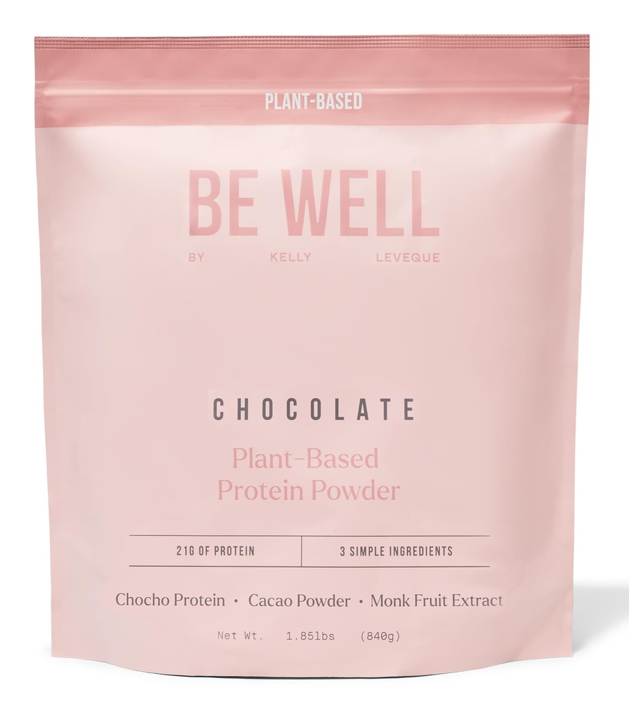 Bodi Well by Kelly Chocolate Plant-based Protein Powder, Vegan 21G Protein 9G Fiber 1 NetCarb (3 sestavine, 20 Serving) 9 Aminokisline 3 BCAA Brez soje, brez mleka, brez sladkorja Stevia-free Dodaj 1.85lb 840g
