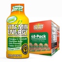 Vitamin Energy Immune+ Ekstra moč Energy Shot Mango 48 Pack, 260mg Naravni kofein, B-vitamini, Citicoline, Zeleni čaj, Imuniteta in fokus podpora, Nič sladkorja, Gluten-free 1,93 fl oz