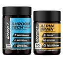 ONNIT Premium Alpha Brain Bundle - Nootropic Brain Supplement (30 Count) za fokus, Koncentracija in spomin + Shroom Tech Sport za vadbo, energijo in kardiovaskularne zmogljivosti (84 Count)