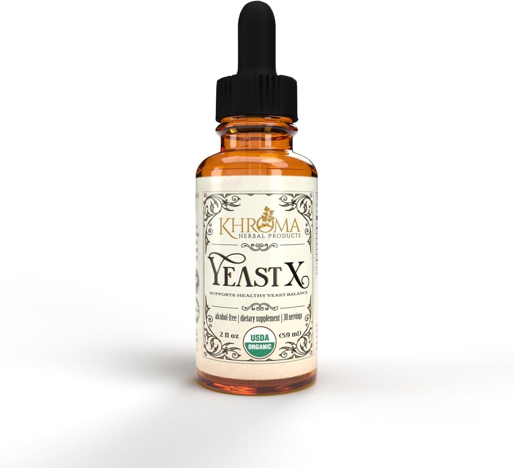Khroma Zeliščni izdelki Yeast X - Ekološka Yeast podpora - 30 Služi v 2 oz Steklenica