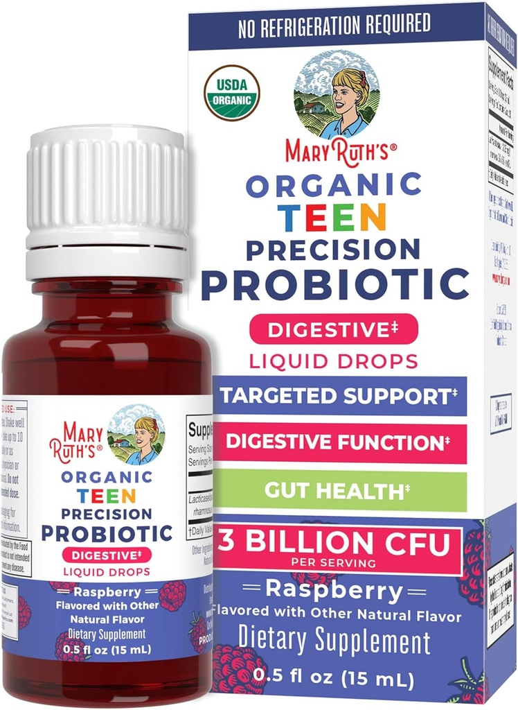 MaryRuth Organics USDA Organic Liquid Probiotic kapljice za najstnike 