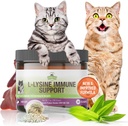Strawfield hišne ljubljenčke L-Lysine Imunska podpora za mačke in mačke - 200g piščančja jetrna aroma Granule s Scoop, Immune Health Supplement Cat Cold Relief, Sneesing, Congestion, Tekoči nos, Vodne oči