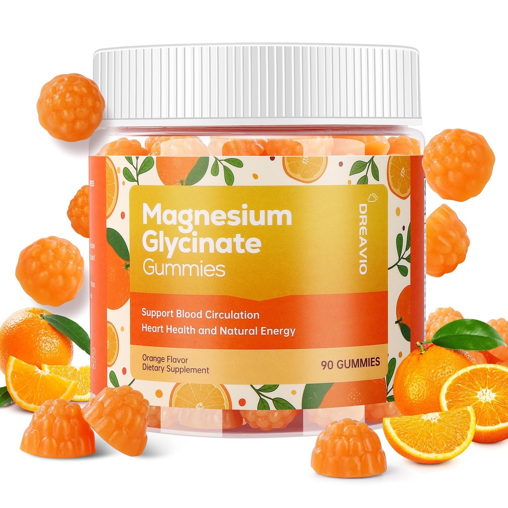 90 Count Magnezij Glycinate Gumies 400mg w/Ashwagandha dodatek - Sladkor brez cink magnezij Glycinate dodatek Ashwagandha Gumies za odrasle oranžne arome