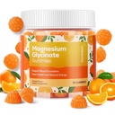90 Count Magnezij Glycinate Gumies 400mg w/Ashwagandha dodatek - Sladkor brez cink magnezij Glycinate dodatek Ashwagandha Gumies za odrasle oranžne arome