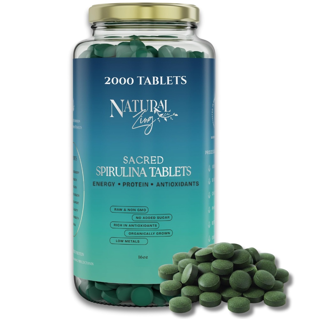 NaturalZing - 100% Pure Organic Spirulina tablete 