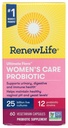 Renew Life Ženske probiotične kapsule, Podpira pH ravnovesje za ženske, vaginalne, urinske, prebavne in imunskega zdravja, L. Rhamnosus GG, Mlekarna, Soja in Gluten-free, 25 milijard CFU - 60 Ct