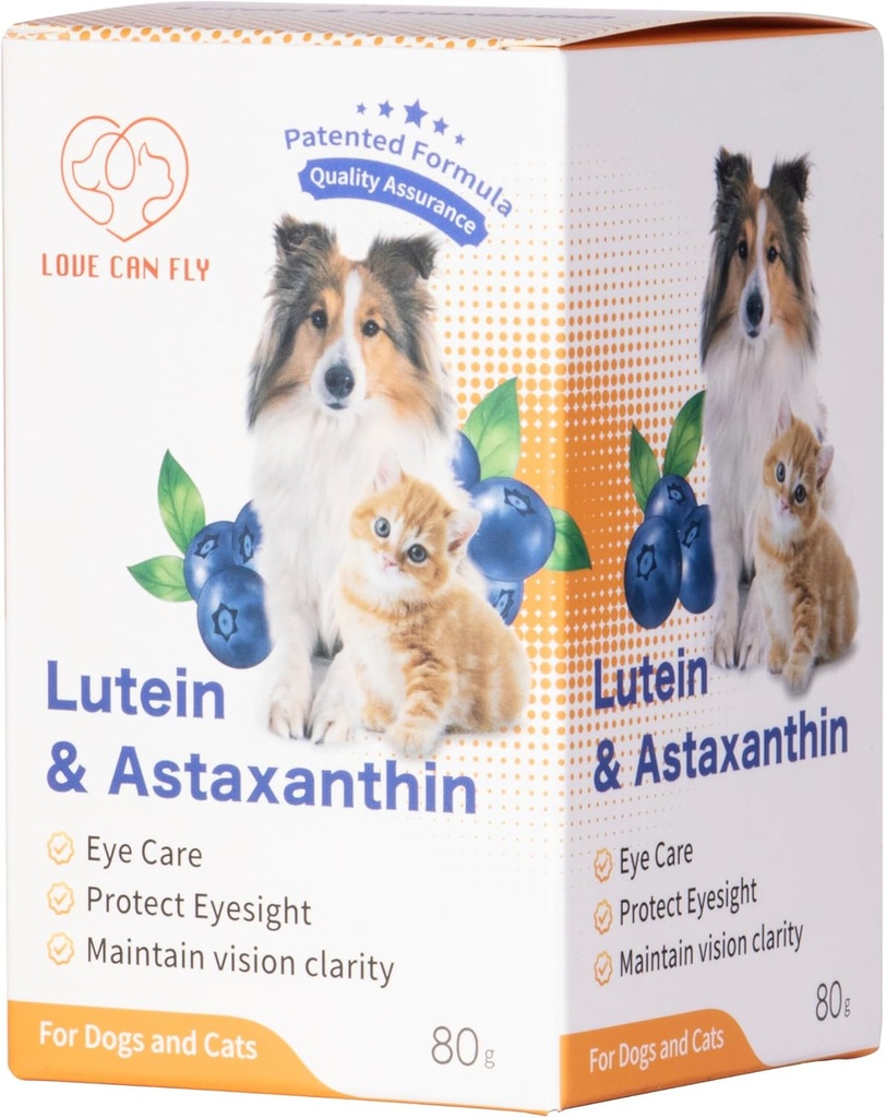 Lutein za pse in mačje oči dopolnilo astaksantin Vse naravne sestavine Podpora človeške stopnje Tear Stain Imune,Lutein Izvira iz ZDA, Izboljšati vid zdravje Antioksidanti- 2.8 Oz