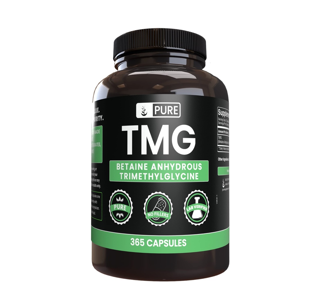 Pure Original Ingredients TMG (365 Capsules) No Magnesium Or Rice Fillers, Always Pure, Lab Verified