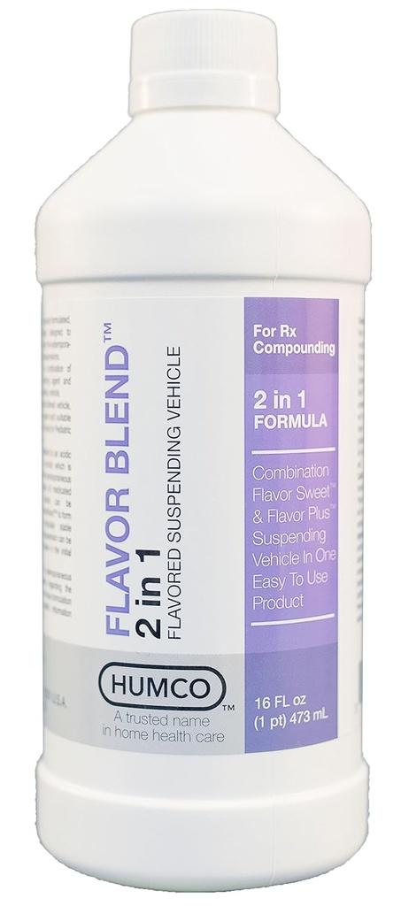 Humco Flavor Mešanica, 16 oz. Aromatizirano zamašeno vozilo za sestavljanje. Popularna farmacevtska baza. Mešalni agent.