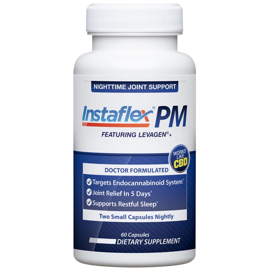 Instaflex PM nočna skupna podpora z Levagenom, Tamaflexom, GABA, Ashwagandho, Izvleček pasijonke, mobilnost, podpora za spanje - 60 Capules