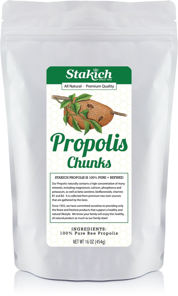 Stakich Bee Propolis Chunks - čisti, naravni - 1 funt (16 Ounce)