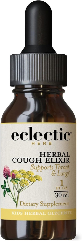 Eclectic Institute Kids, Herbal Cough Elixir, Black Cherry Flavored 