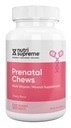 Nutri Supreme Prenatal Vitamin, Žvečljivi prednatalni Vitamini za ženske z 800 MCG folata, Popolna nosečnost Multivitamin z železom, Košir, Cherry Flavor, 90 Count