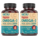 DEVA Vegan Omega-3 DHA-EPA iz Micro Algae, zapoznelo sproščanje, 90 veganskih kapsul (paket po 2)