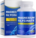 Magnezij Glicinat za spanje, razpoloženje, možgane, visoka absorpcija 120 Kapslues dodatek, Elementarni magnezij s 100 mg kalcija - Zelo biorazpoložljiv - z vitaminom D3 & K2