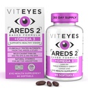 AREDS 2 + Omega-3 Makularno zdravje Formula Softgels, Trojna moč Omega-3 (650 mg EPA, 350 mg DHA), Eye Health Vitamin za zaščito vida, 90 Softgels