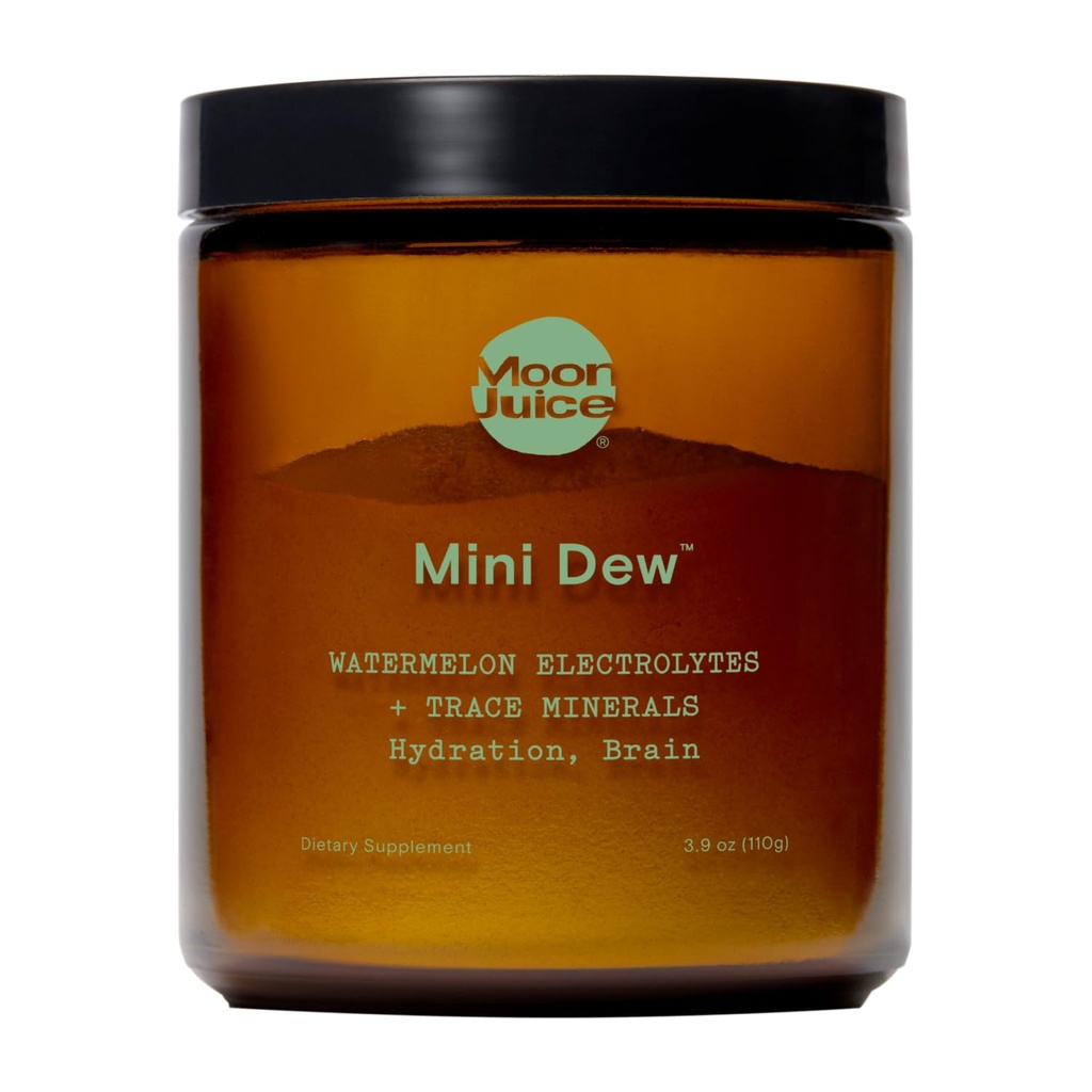 Moon Juice Mini Dew Elektroliti v prahu - Brez sladkorja Minerali & Hidracija elektrolitov v prahu za takojšnjo hidracijo in podporo možganov - Magnezij, Kalcij, Kalij, Roza sol, lubenica, 30 Serving