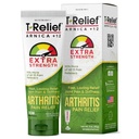 T-relief Dodatna moč Artritis Krema Arnica +12 Bolečina Olajšanje naravnih zdravil Pomoč Soothe Sorelity Stiffness Aches & Bolečine v sklepih Seveda - 3 oz