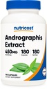 Nutricost Andrographis Extract 450mg, 180 Vegetarijanske kapsule - brez GMO & Gluten