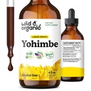 Wild & Organic Yohimbe dodatki za moške in ženske - 5 mg Yohimbine ekstrakt Tinkture - Alkohol-free Yohimbe Bark kapljice - Vegan, Non-GMO & Sugar-free - 4 fl oz